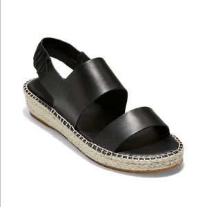 Cole Haan Cloudfeel Leather Espadrille Slingback Sandals